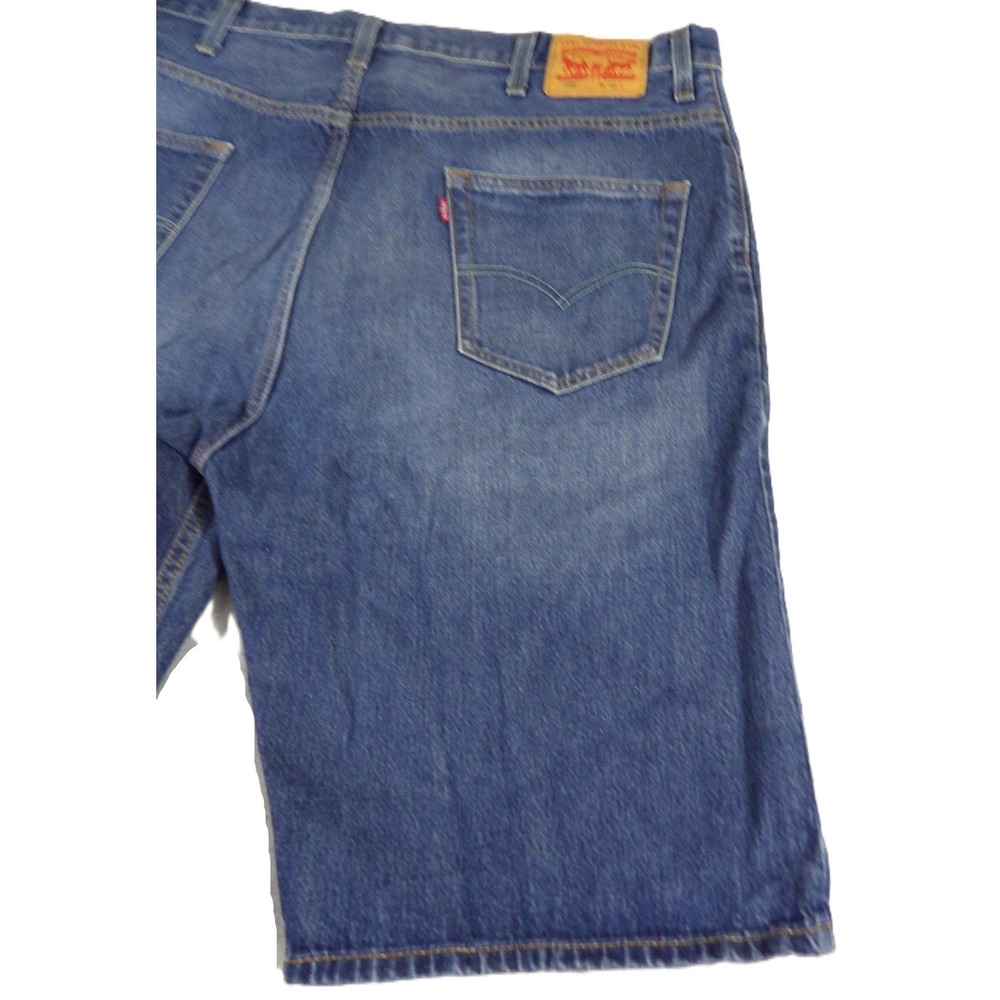 Levis 569 Denim Shorts Men 42 Blue Loose Straight Baggy Jorts Red Tab Summer - Picture 9 of 16
